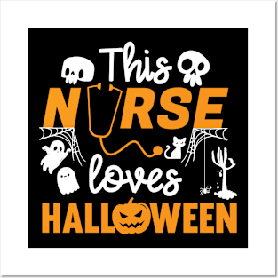 Halloween Scary Nurse Nursing Profession Posters and Art